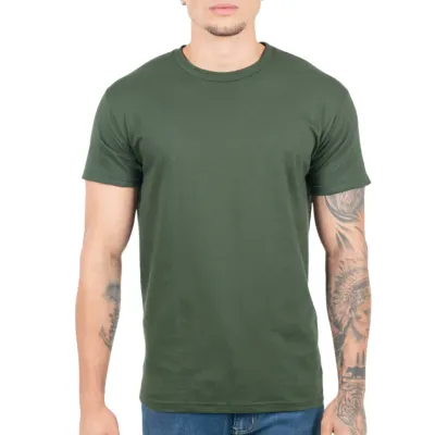 Camiseta verde musgo 100% algodão
