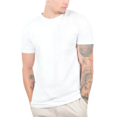 Camiseta branca 100% algodão