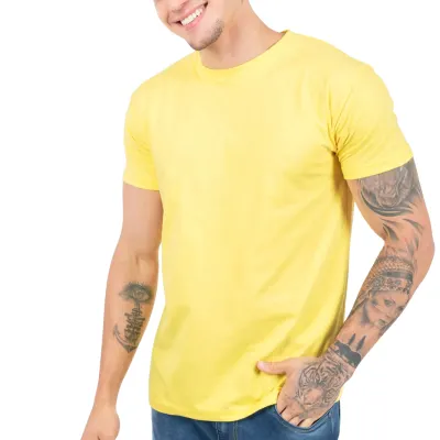 Camiseta amarela 100% Algodão