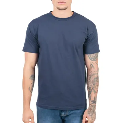 Camiseta azul marinho 100% algodão
