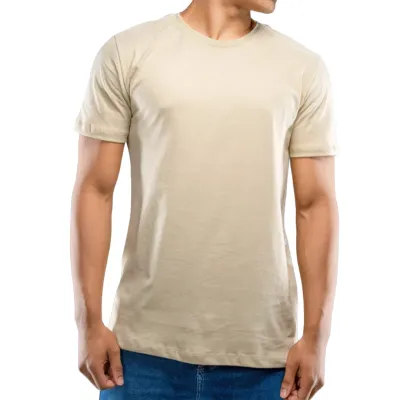 Camiseta bege 100% algodão