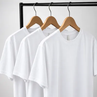 Kit 3 camisetas brancas 100% algodão