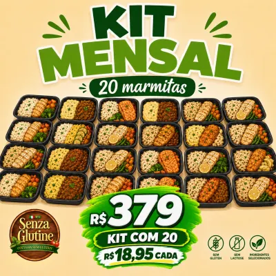 Combo – 20 Marmitas Sem Glúten e Sem Leite