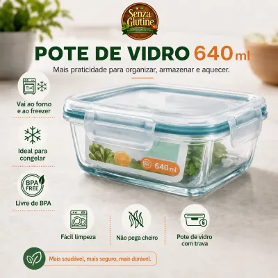 Pote de Vidro Hermético 640 ml