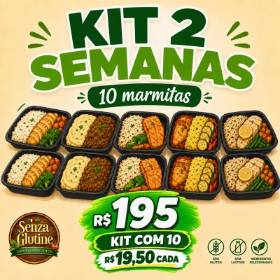 Combo – 10 Marmitas Sem Glúten e Sem Leite