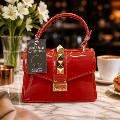 Bolsa Feminina Verniz Vermelha
