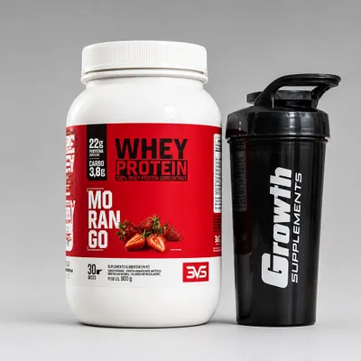 Combo Whey 100% + Coqueteleira 