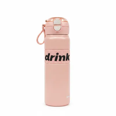 Garrafa Plástica Rosa 600ml