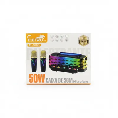 Caixa de Som 50W com Microfones
