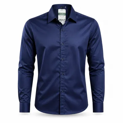 Camisa social azul marinho
