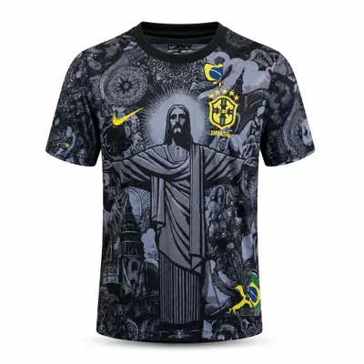 Camisa Brasil Cristo Cinza