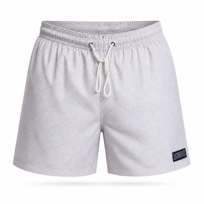 Shorts de Praia Beje e branco leve