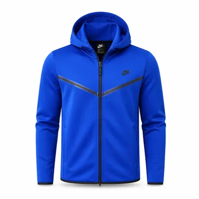 Jaqueta Esportiva Azul com Capuz