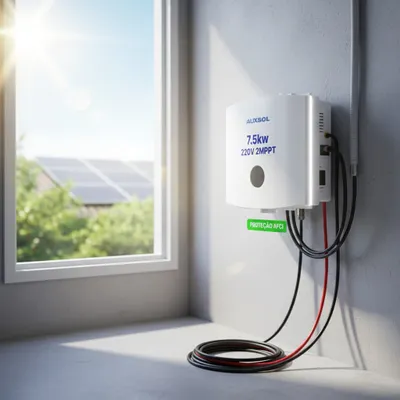 INVERSOR AUXSOL AFCI MONO 7.5K 220V 2MPPT