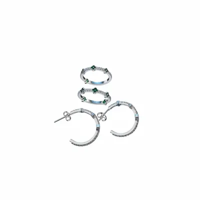 ARGOLA INSPIRAÇÃO VAN CLEEF NA MICRO ZIRCONIA 