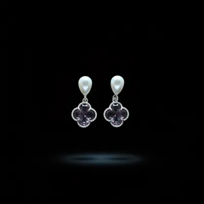 BRINCO VAN CLEEF PENDURADO ROSA