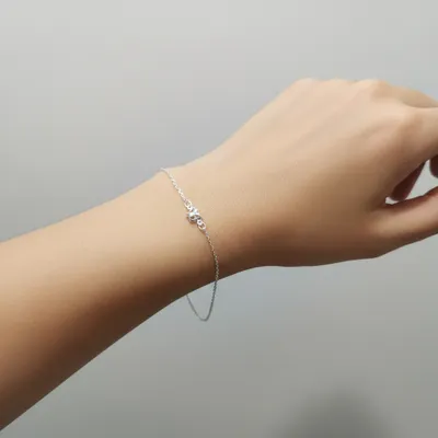 Pulseira na tijolinho com Borboleta cristal