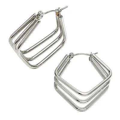 ARGOLA TRIPLA GEOMETRICA FECHO ITALIANO