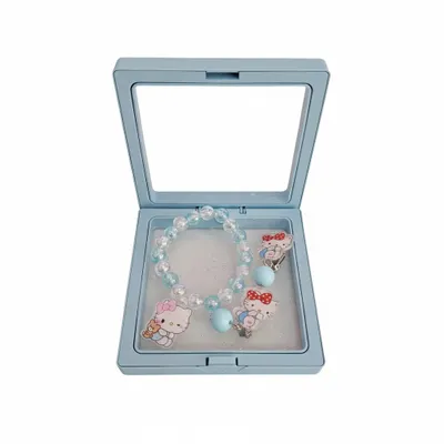 Kit Pulseira + brincos de pressão Hello Kit