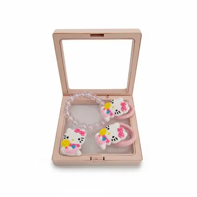 Kit Pulseira + elástico de cabelo Hello Kit