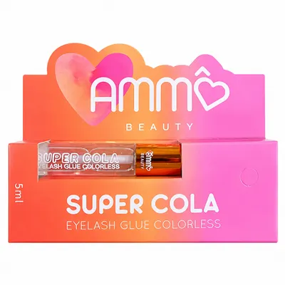 Super Cola cílios portiços transparente - Ammô