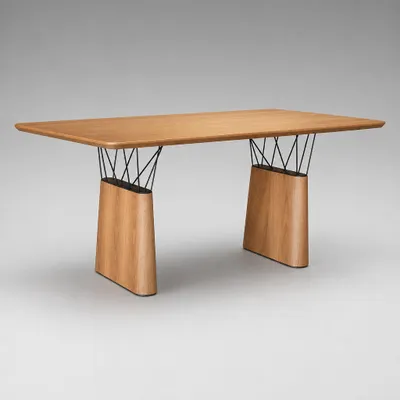 Mesa de Jantar Tampo Flutuante Castanho Nobre Milano