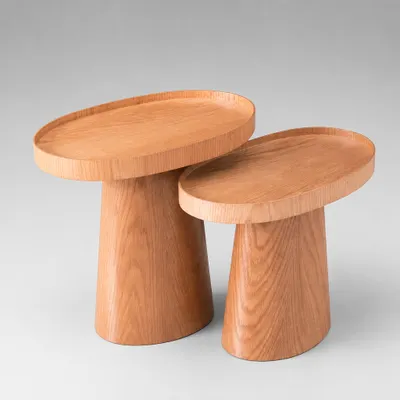 Conjunto de Mesas Ninho Kate Oval