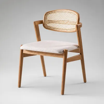 Cadeira de Jantar Verona com Rattan Natural
