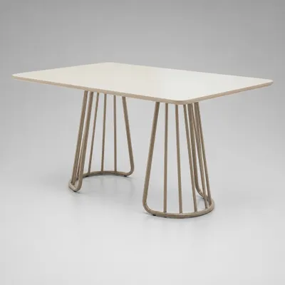 Mesa de Jantar Grecia 1,80m Dourada com Tampo de Vidro