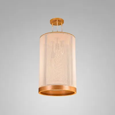 PENDENTE BURITI DIAM.42 X 65CM CASTANHO TELA SINTETICA