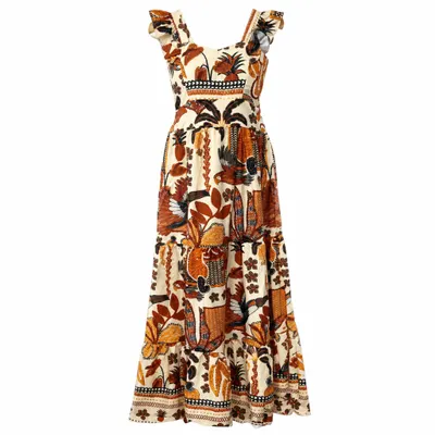 Vestido Estampado Floral Longo 