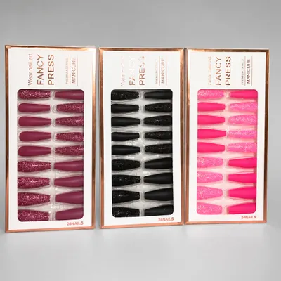 Kit Unhas Postiças 24 unidades FANCY PRESS