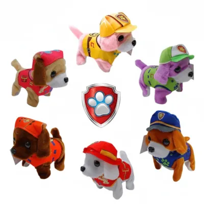 Cachorrinho Pelúcia que Late Anda e Mexe a Colinha  Patrulha Canina 