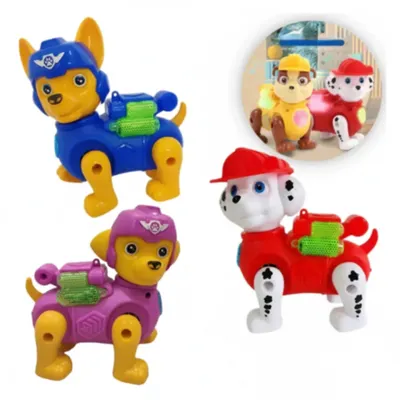 Cachorro Patrulha Canina Robô Brinquedo Com Luzes Led Som