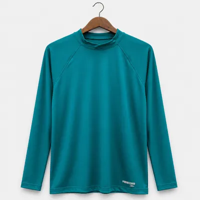 Blusa Uv gola V praia e corpo