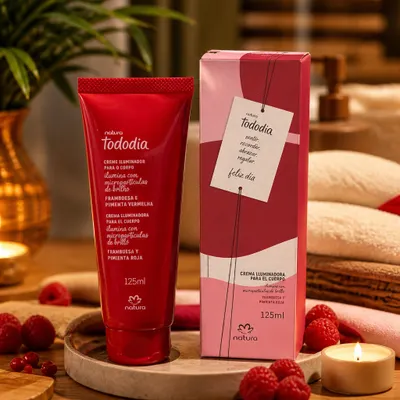 Creme iluminador framboesa e pimenta 125 ml