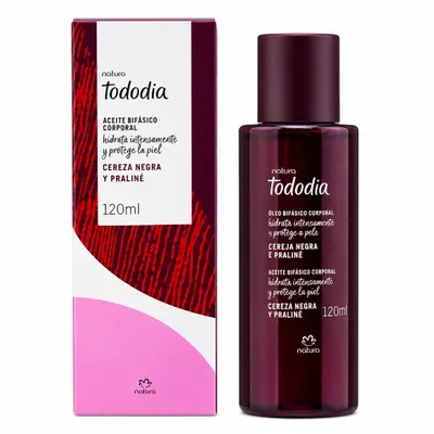 Óleo bifásico cereja negra e praliné 120ml