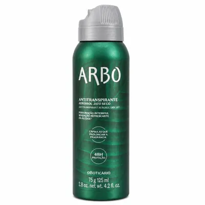 Antitranspirante aerosol arbo 75g 125ml