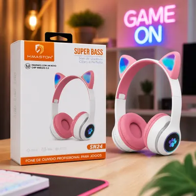 Headset H,mastonn SN24 Orelha de gato 