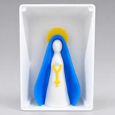 Figura religiosa Nossa Senhora Aparecida na caixa a