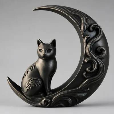 Escultura de Gato Decorativo