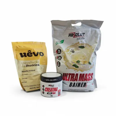 Ultra Mass Gainer + Albumina Uevo 420g + creatina 150g  
