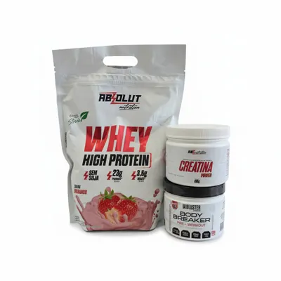 Whey High Protein 900g + Creatina Power 100g + Body Breaker 150g 