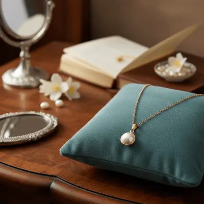 Corrente com Pingente de Pérola