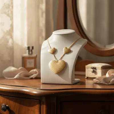  CONJUNTO COLAR CORAÇÃO FOSCO