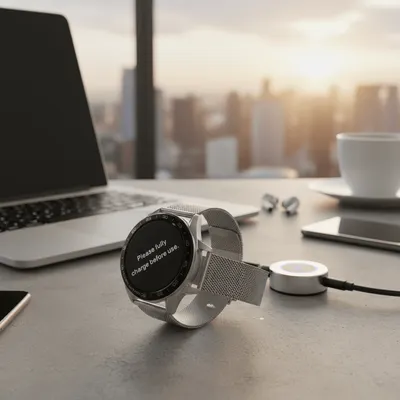 RELOGIO SMARTWATCH REDONDO PULSEIRA METAL