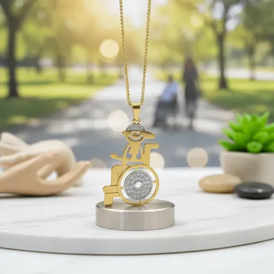 COLAR MENINO/A CADEIRANTE PINGENTE