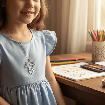 COLAR MENINA BONÉ GIGANTE RODIO BRANCO