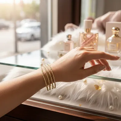 Pulseiras Couro Dourada