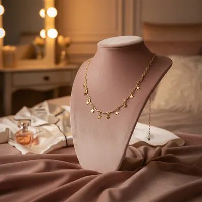 Colar Estrelas Dourado